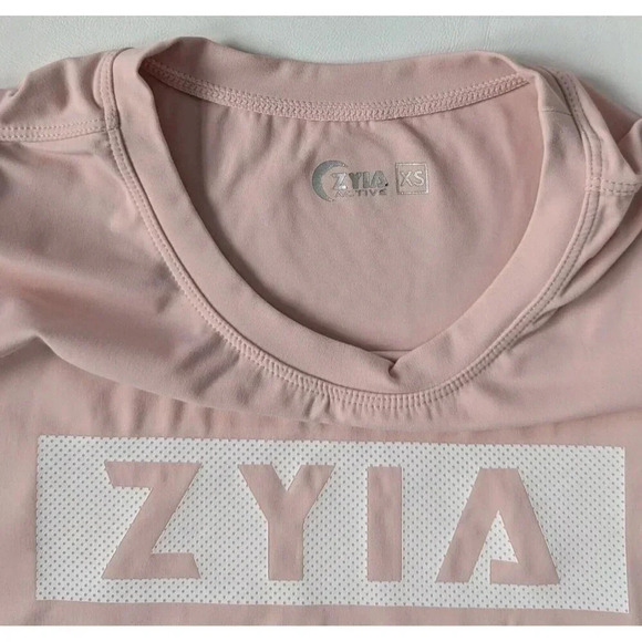Zyia Active Blush Pink Oversized Crop Top Size XS - Picture 3 of 5